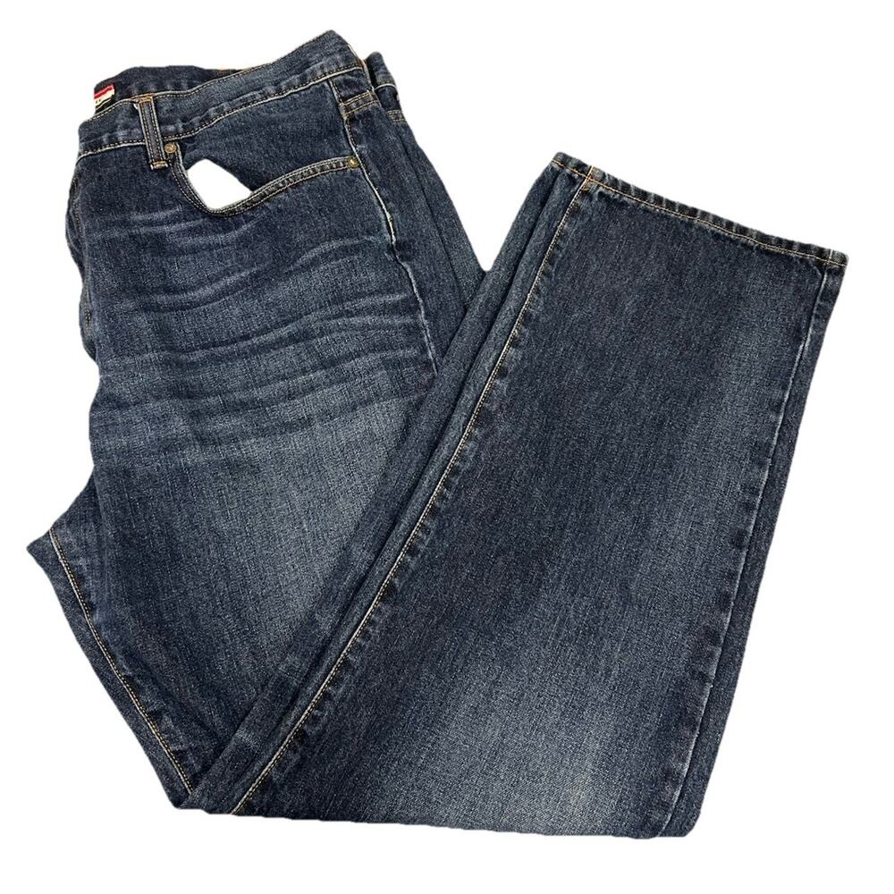Tommy Hilfiger Jeans Men’s Sz 40x32 Relaxed Dark Wash Denim Straight Leg